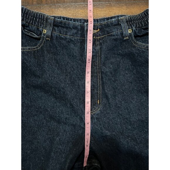 L.L.Bean Womens Jeans Dark Wash Straight Leg Comfort Waist High Rise Classic 4 - Picture 7 of 8